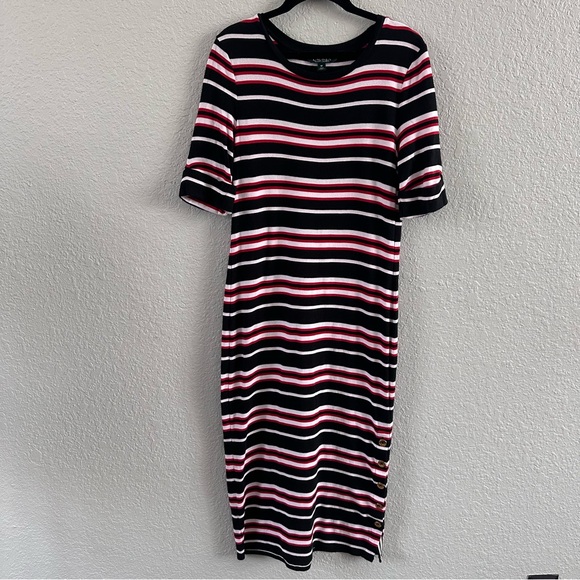 Lauren Ralph Lauren Black/Red/White Striped Dress
100% Cotton - Picture 2 of 9